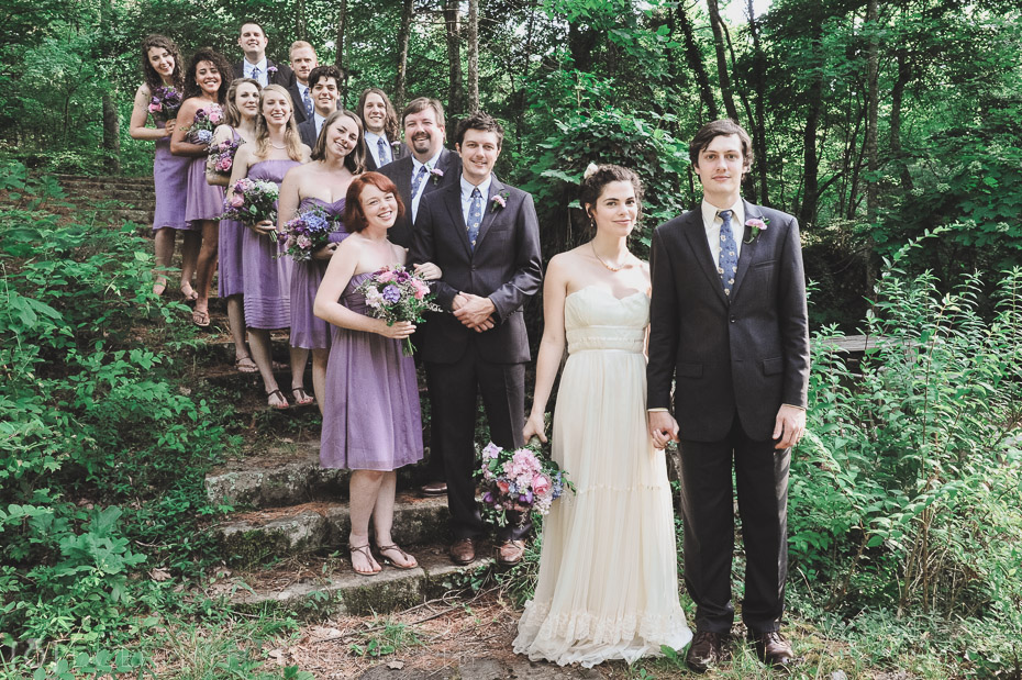 bridal party lens flare