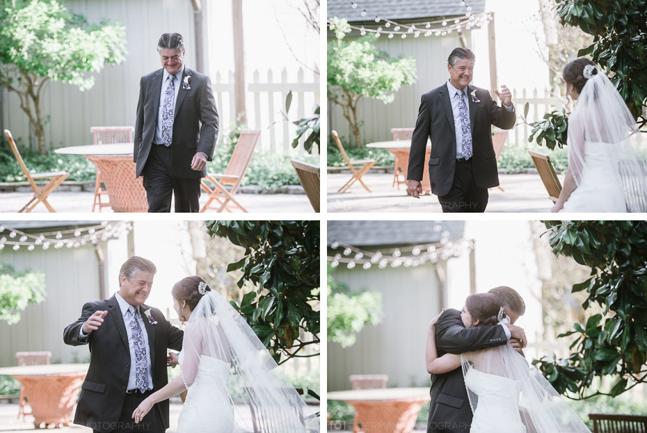 father daughter first look wedding